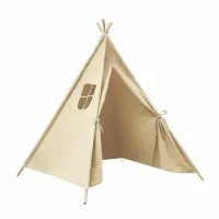 Namiot domek Teepee tipi 120x120x160 cm kremowy Domarex
