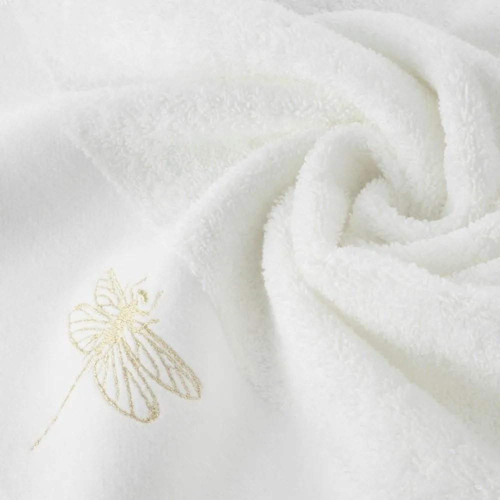 Ręcznik Lori 1 50x90 biały ważka 485g/m2 frotte Eurofirany