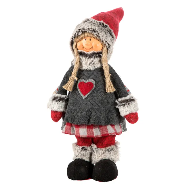 Ozdoba świąteczna Doll lalka 18A 34cm stalowa czerwona
