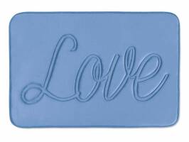 Dywanik łazienkowy 45x70 Love niebieski