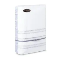 Komplet ręczników T/0486 2 szt Selena 2x70/140 biały srebrny zestaw upominkowy 500g/m2 Eurofirany