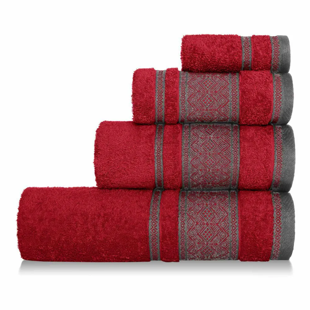 Ręcznik Panama 100x150 czerwony frotte    500g/m2