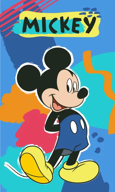 Ręczniczek do przedszkola 30x50 Myszka Miki Mickey Mouse niebieski 5798 dziecięcy bawełniany kolorowy do rąk