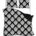 Pościel bawełniana 160x200 Glamour 007    czarna biała ornament Faro