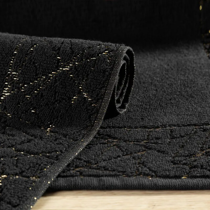 Dywanik łazienkowy 50x70 Nika czarny      bawełniany 700 g/m2 Eurofirany