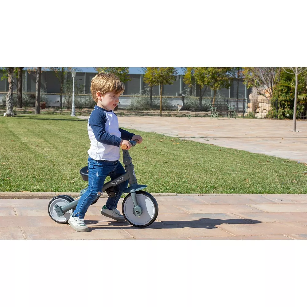 Rowerek dziecięcy z regulowanym pchaczem  - 5w1 zielony