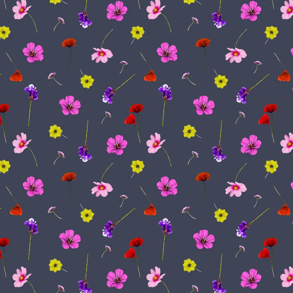 Piżama damska 624 amarantowa granatowa    kwiaty rozmiar: XL krótki rękaw spodnie długie