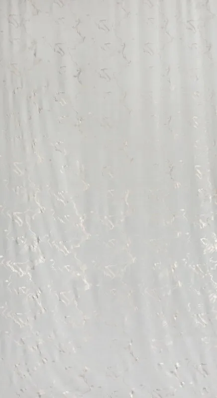 Firana 140x270 Iva biała z błyszczącym    nadrukiem gotowa na przelotkach Eurofirany
