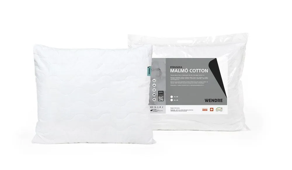 Poduszka Malmo 70x80 Cotton biała Wendre