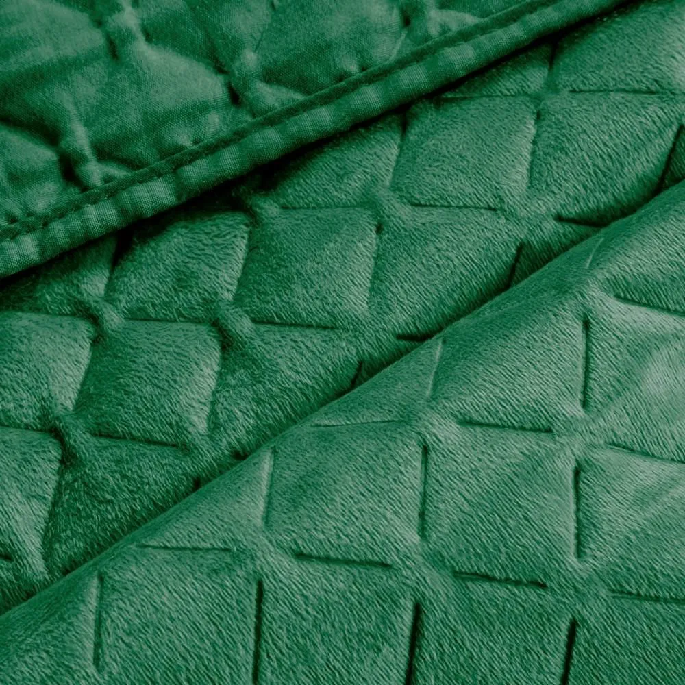 Narzuta dekoracyjna 70x160 Dimon na fotel zielona ciemna Eurofirany