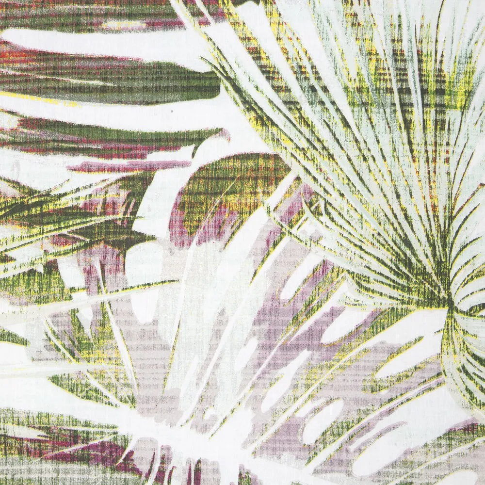 Pościel bawełniana 220x200 liście palmy monstery egzotyczna roślinna seledynowa zielona żółta Enrica
