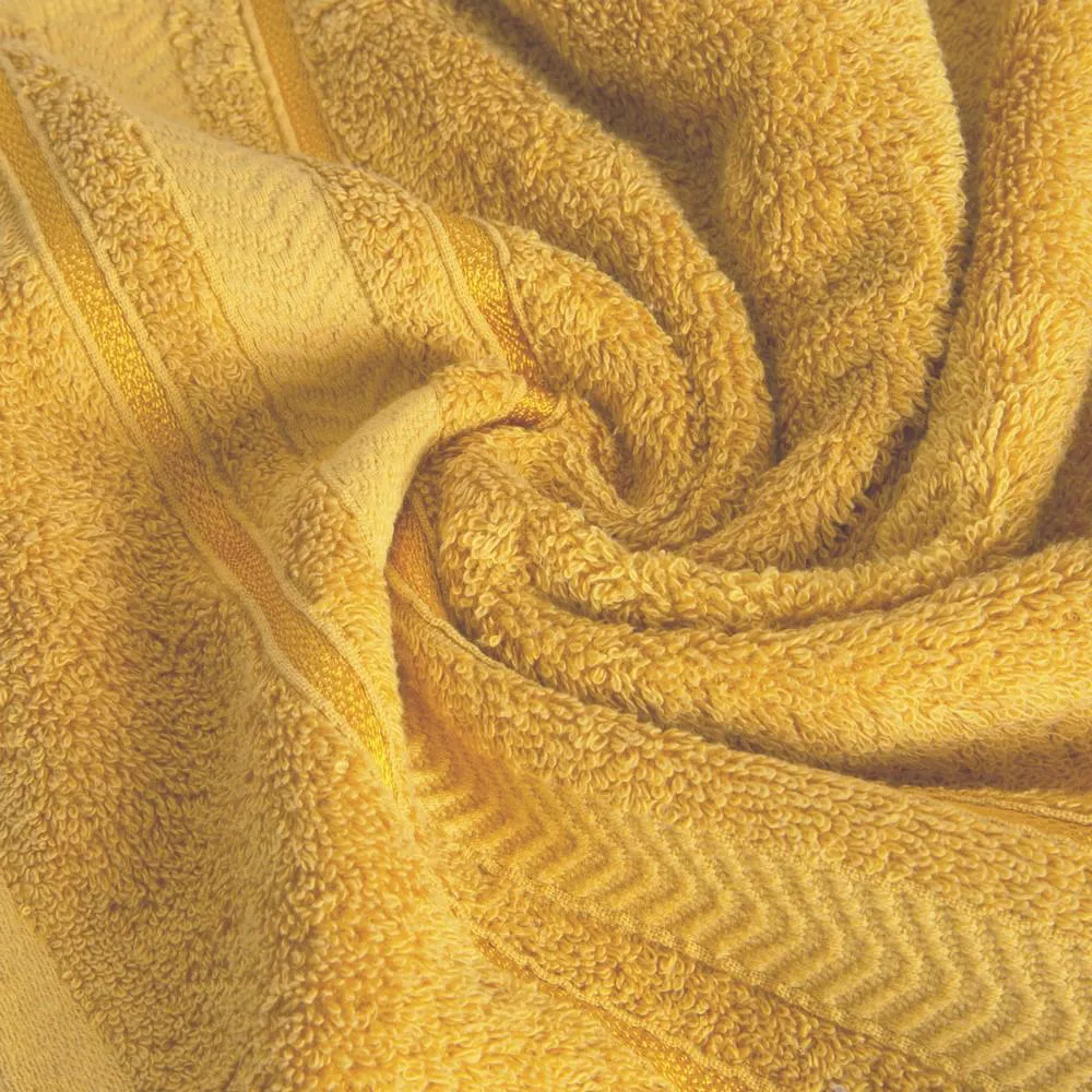 Ręcznik Nefre 50x90 musztardowy frotte z bawełny egipskiej 550g/m2