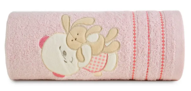 Ręcznik dziecięcy 30x50 Baby 32 różowy Miś 450g/m2 Eurofirany