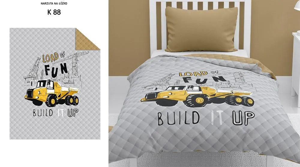 Narzuta młodzieżowa Holland 170x210 K 88  budowa dwustronna dekoracyjna na łóżko pikowana 13