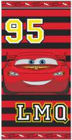 Ręcznik plażowy 70x140 Cars auta McQueen 95 czerwony bawełniany dziecięcy 0508
