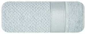 Ręcznik Milan 50x90 srebrny frotte 500g/m2 bawełniany z bordiurą przetykaną błyszczącą nicią Eurofirany