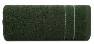 Ręcznik Emina 30x50 zielony zdobiony  stebnowaną bordiurą 500 g/m2 Eurofirany