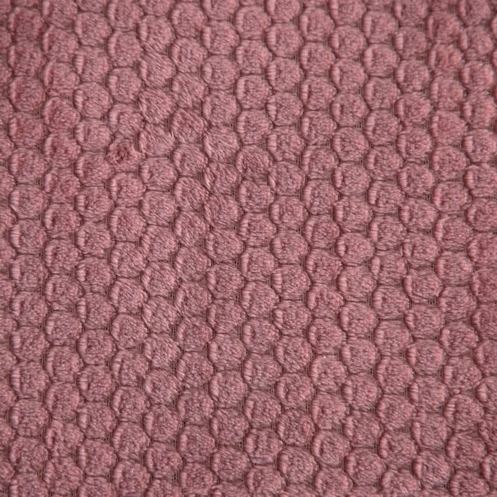 Koc narzuta z mikrofibry 150x200 Zoe różowy plaster miodu dekoracyjny geometria Eurofirany
