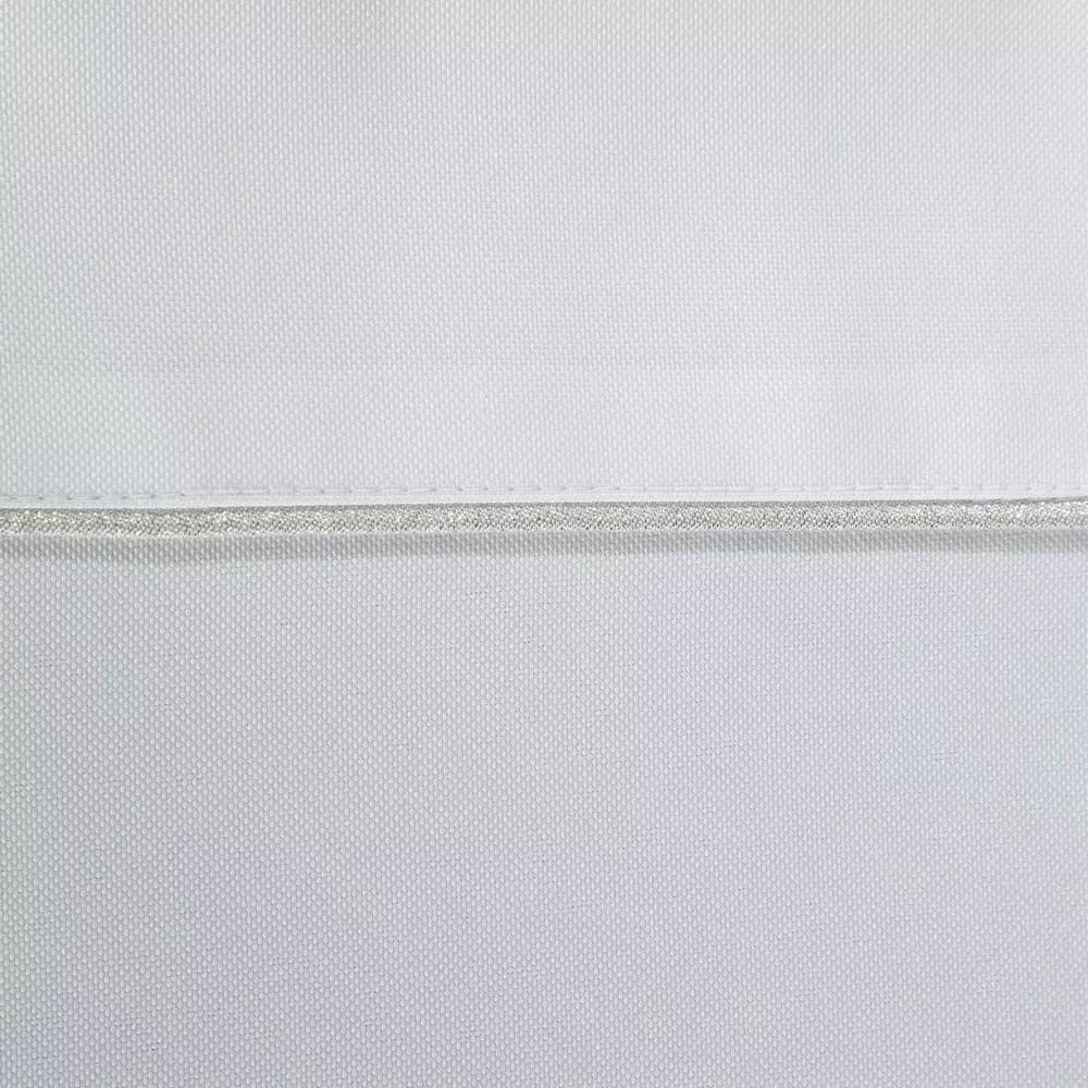 Obrus 145x400 Madele biały srebrna lamówka w pudełku Eurofirany