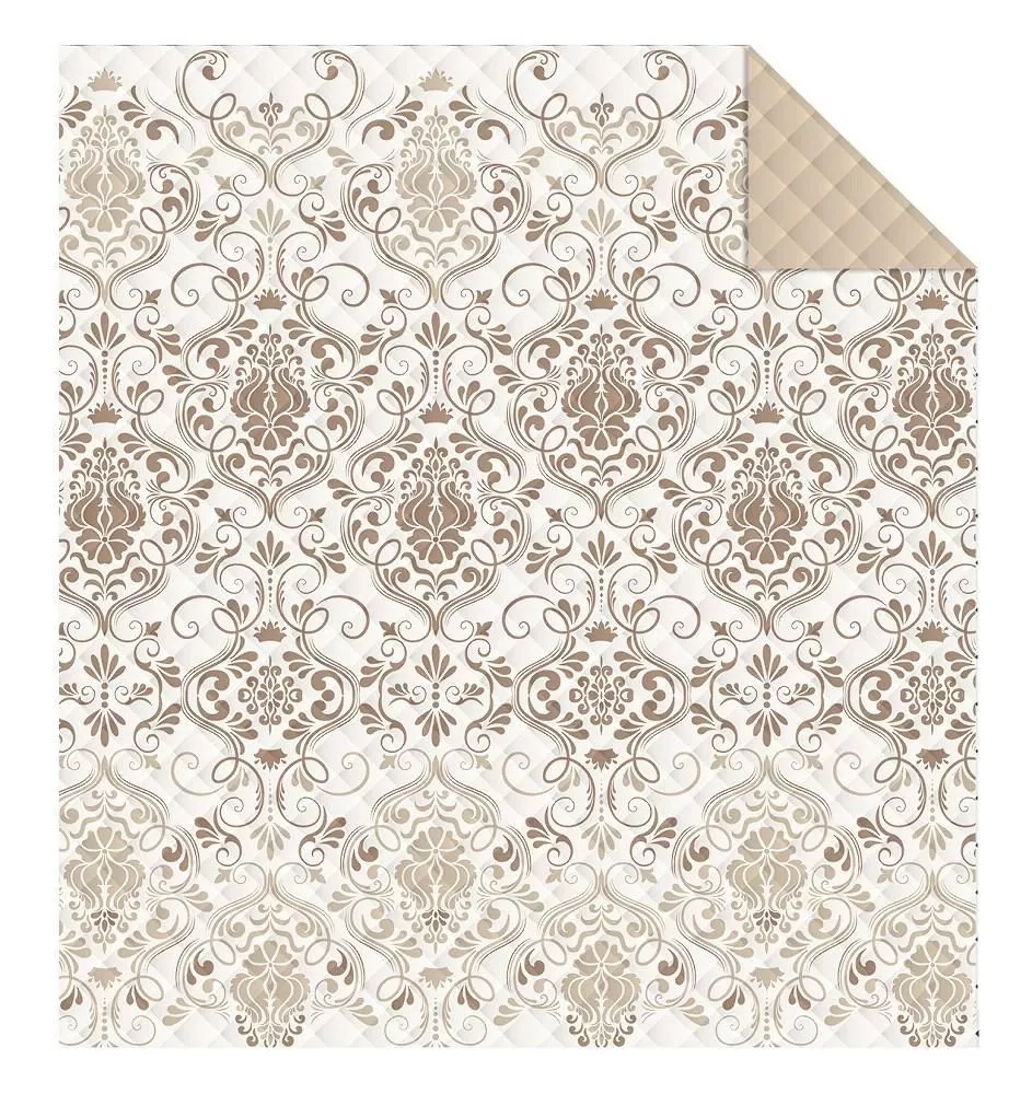 Narzuta dekoracyjna 220x240 Holland K10 Glamour ornamenty beżowa biała dwustronna orientalna