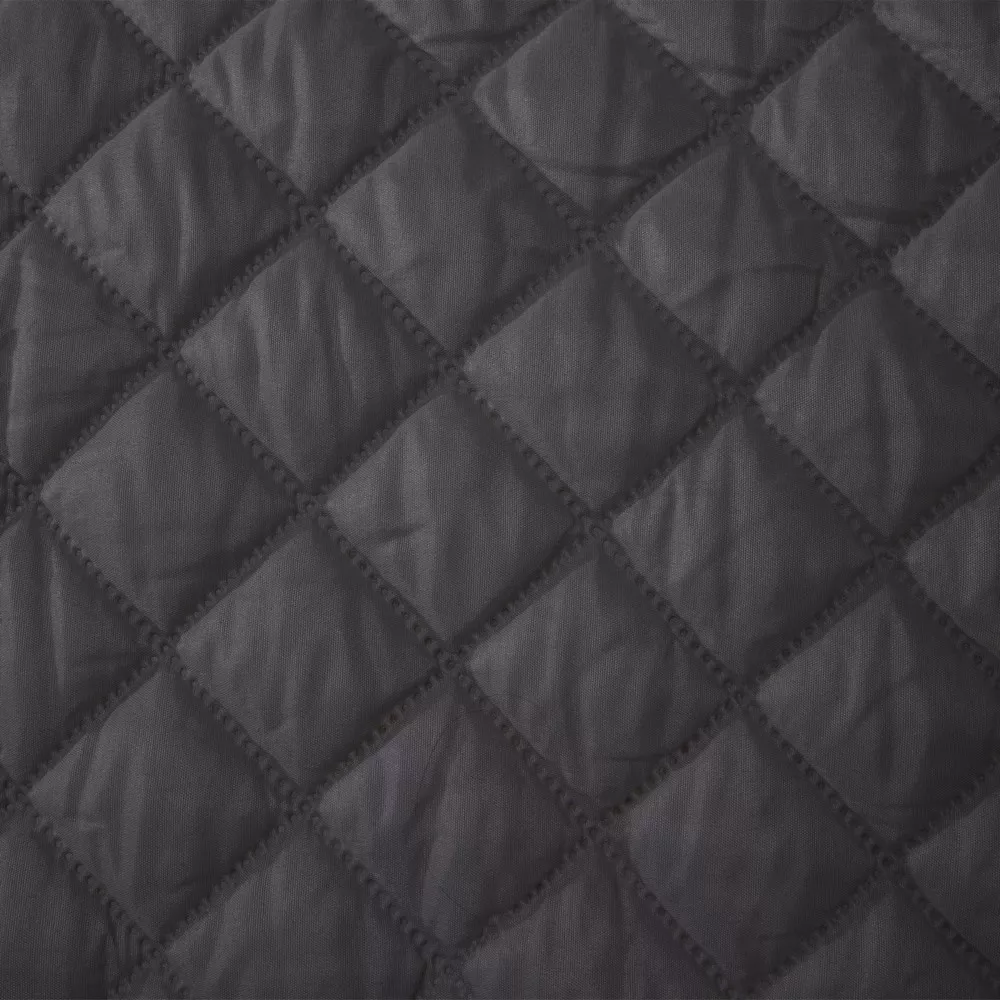 Narzuta dekoracyjna na fotel 70x160 Alara 3 czarna wzór geometryczny w romby