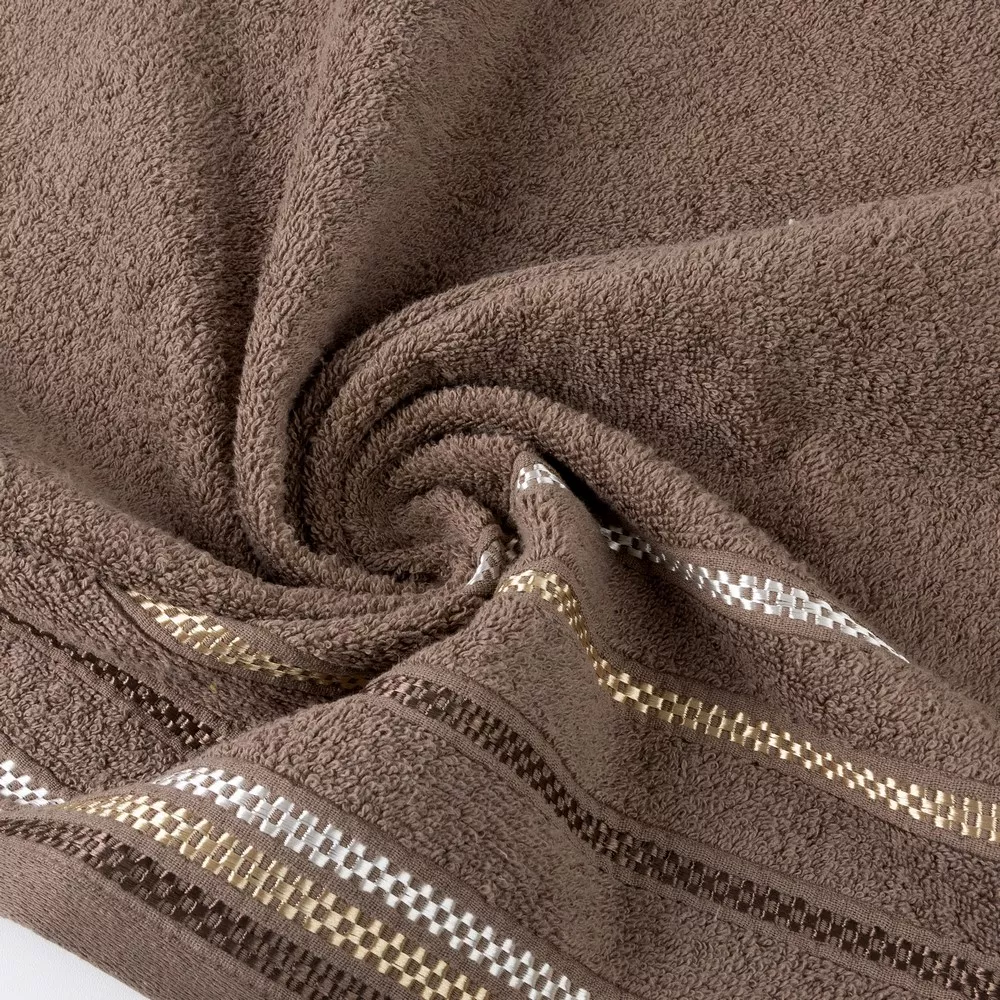 Ręcznik Livia 3 70x140  brązowy jasny 460g/m2 frotte Eurofirany