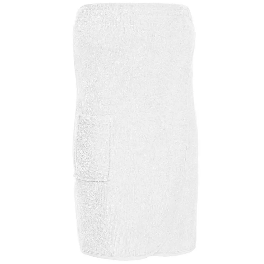 Ręcznik damski do sauny Pareo L/XL biały frotte bawełniany