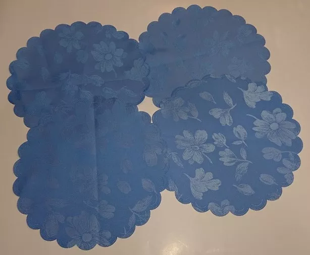 Serwetki plamoodporne śr 25 cm kpl 4 szt niebieskie  jednobarwne wzorzysta niska cena
