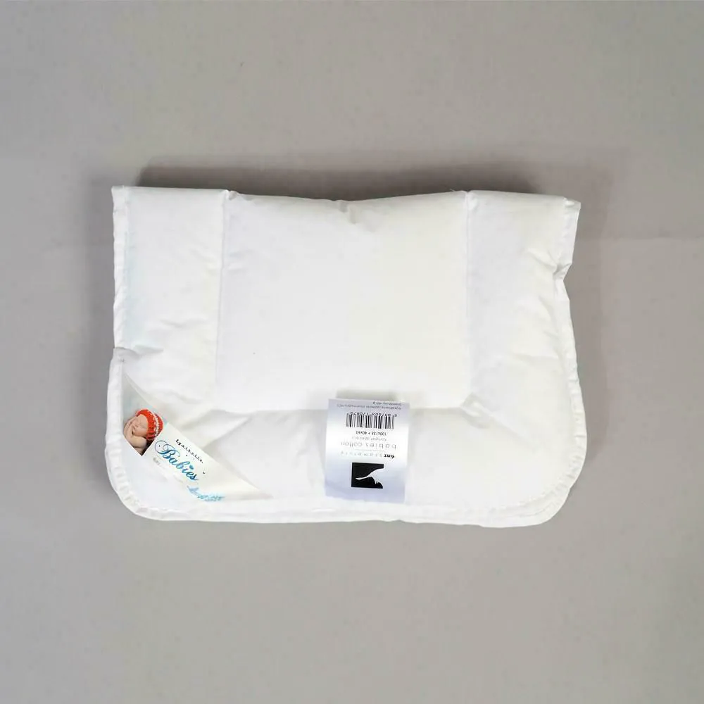 Poduszka antyalergiczna 50x60 Babies dziecięca płaska biała z bawełny 250 g/m