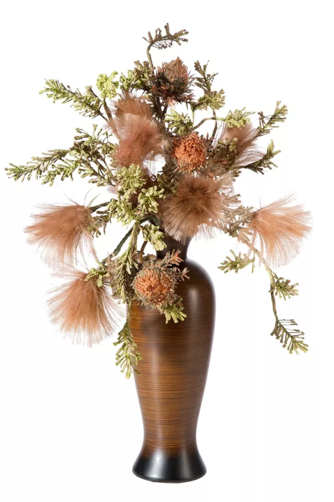 Oset kwiat sztuczny dekoracyjny           granatowy długość 86 cm