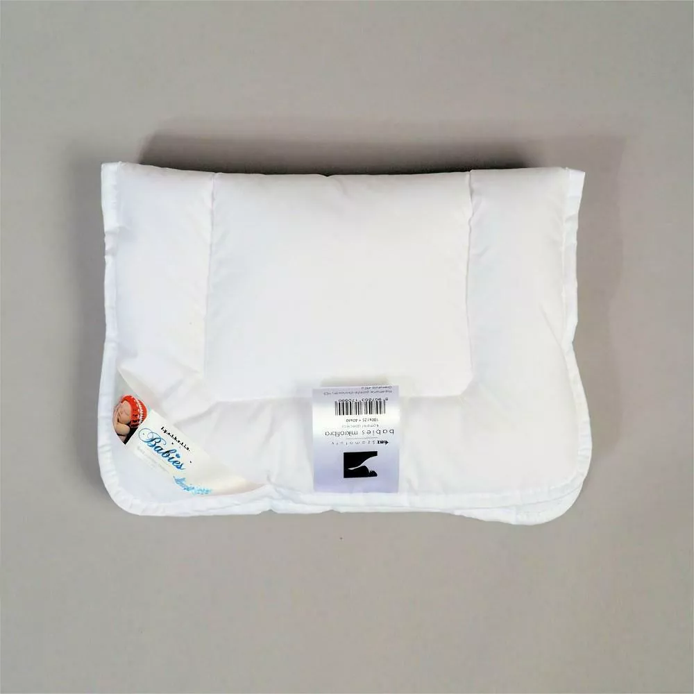 Poduszka antyalergiczna 40x60 Babies dziecięca płaska biała z mikrofibry 250 g/m2