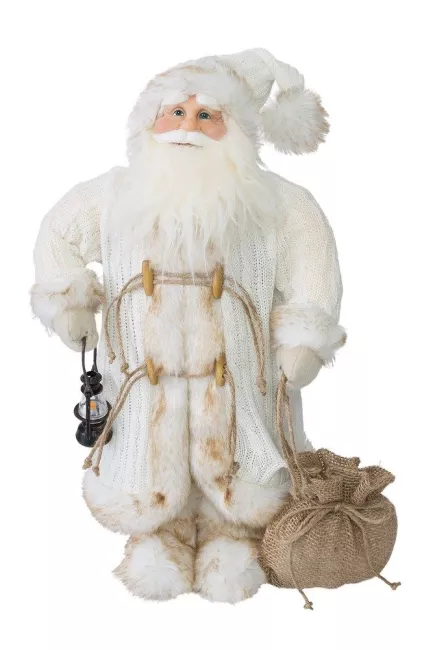 Ozdoba świąteczna Święty Mikołaj Ivan 2 14x25x45 naturalny Eurofirany