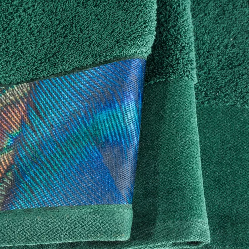 Komplet ręczników w pudełku Camila 2szt 50x90 zielony ciemny 500g/m2 frotte Eva Minge Eurofirany