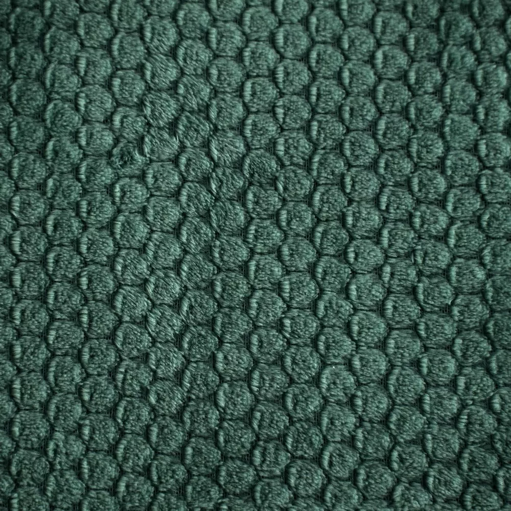Koc narzuta z mikrofibry 150x200 Zoe zielony ciemny plaster miodu dekoracyjny geometria Eurofirany