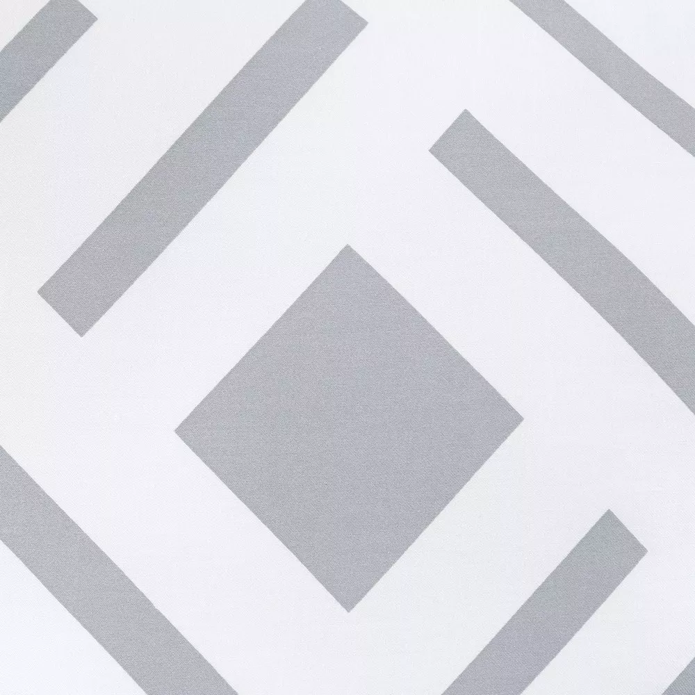Pościel satynowa 220x200 Vertigo szara biała geometria dwustronna