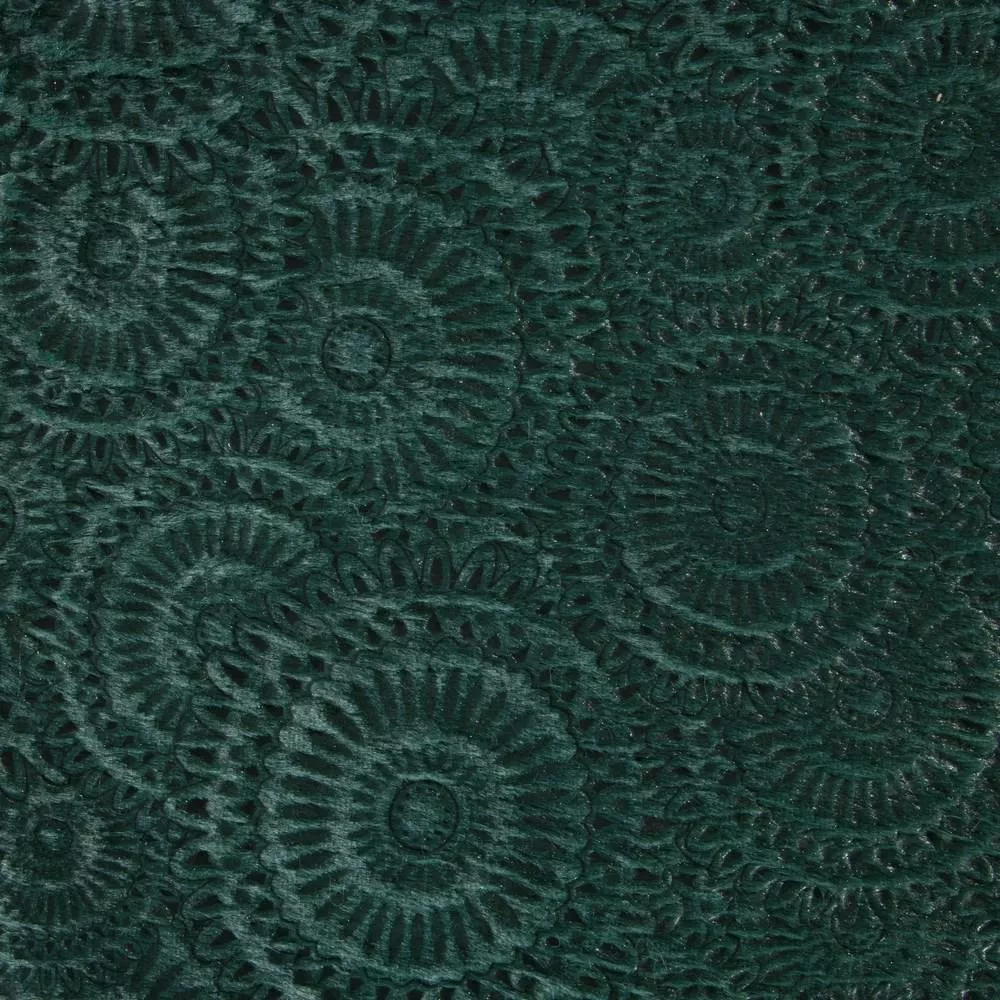 Narzuta dekoracyjna na fotel 70x150 Ofelia ciemna zielona wytłaczana Eurofirany