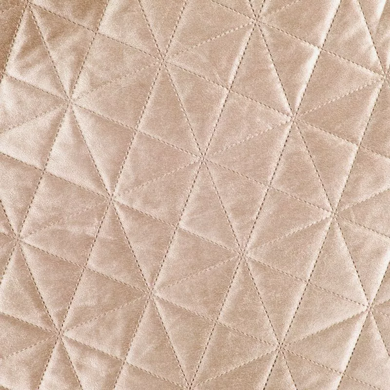 Koc narzuta na fotel 70x160 Luiz 3 różowa srebrna welwetowa wzór geometryczny