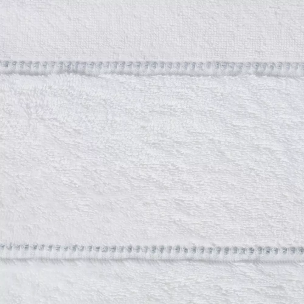 Ręcznik Mari 50x90 biały z welurową bordiurą 500g/m2 Eurofirany