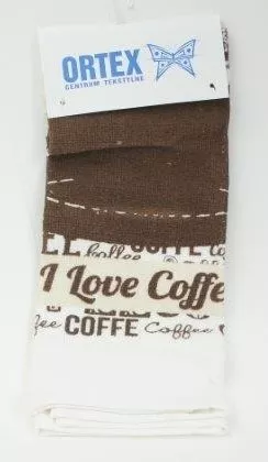 Ręcznik kuchenny 38x65 Coffe filiżanka brązowa I Love Coffe
