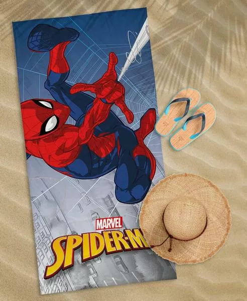 Ręcznik plażowy 70x140 Spiderman 01 Człowiek Pająk 2603 bawełniany dziecięcy