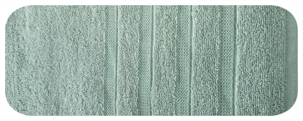 Ręcznik Jade 50x90 miętowy frotte 500g/m2 bawełniany bordiura w delikatne pasy Eurofirany