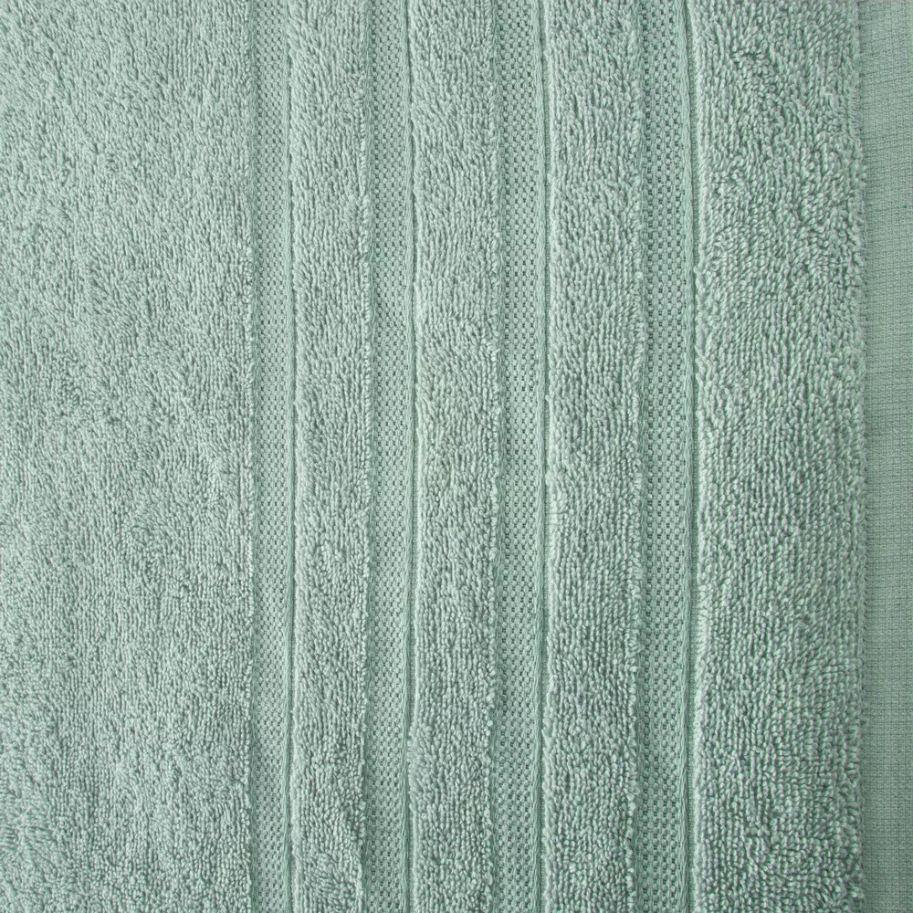 Ręcznik Jade 50x90 miętowy frotte 500g/m2 bawełniany bordiura w delikatne pasy Eurofirany