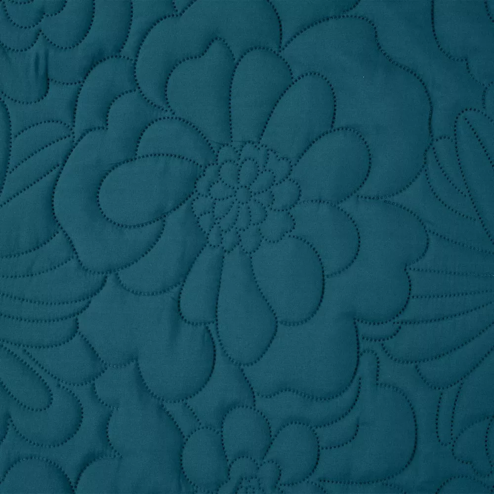 Narzuta dekoracyjna 230x260 Alara 4 niebieska wzór w kwiaty