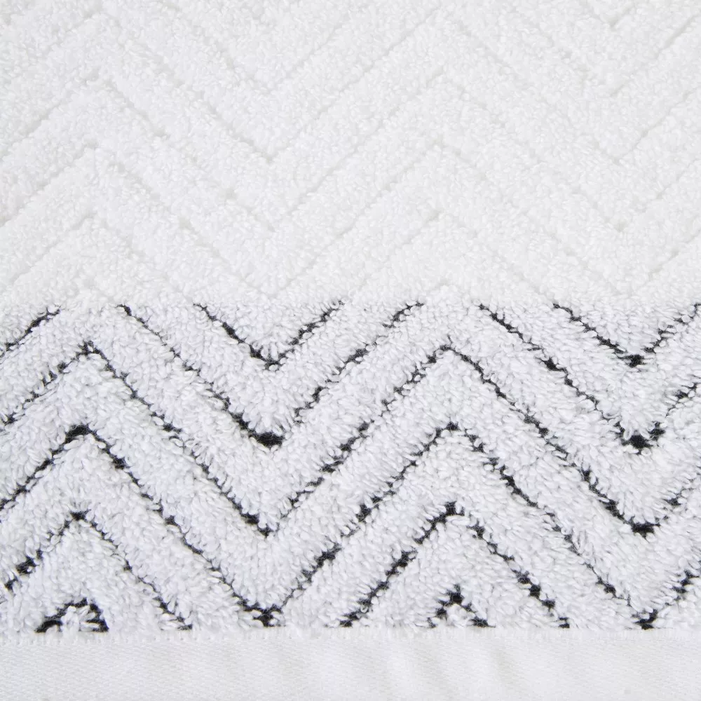 Ręcznik Indila 30x50 biały 550g/m2 frotte geometryczny wzór Eurofirany