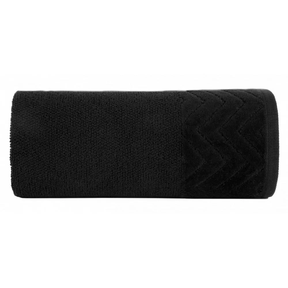 Ręcznik 30x50 Zoe 06 czarny 500g/m2 Eurofirany
