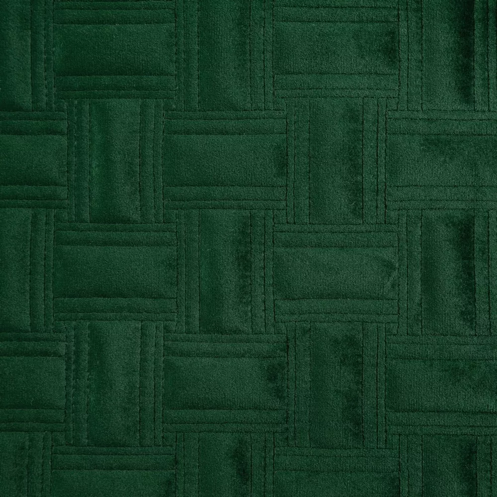 Narzuta dekoracyjna 170x210 Ria 3  zielona ciemna welurowa geometryczna Eurofirany