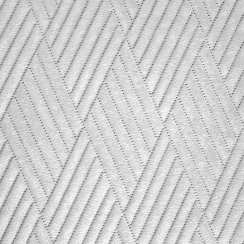Narzuta dekoracyjna 170x210 Ariel 1 biała welurowa wzór geometryczny Eurofirany