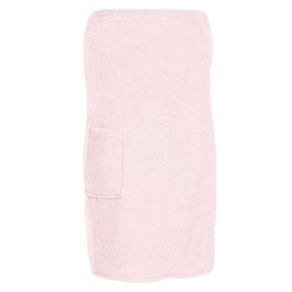 Ręcznik damski do sauny Pareo S/M pudrowy frotte bawełniany