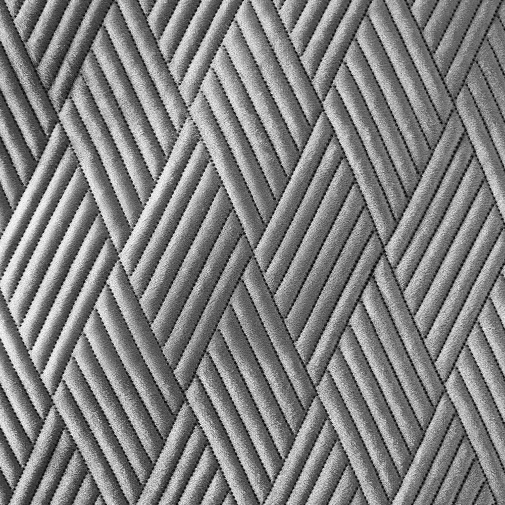 Narzuta dekoracyjna 230x260 Ariel 1 srebrna welwetowa wzór geometryczny Eurofirany