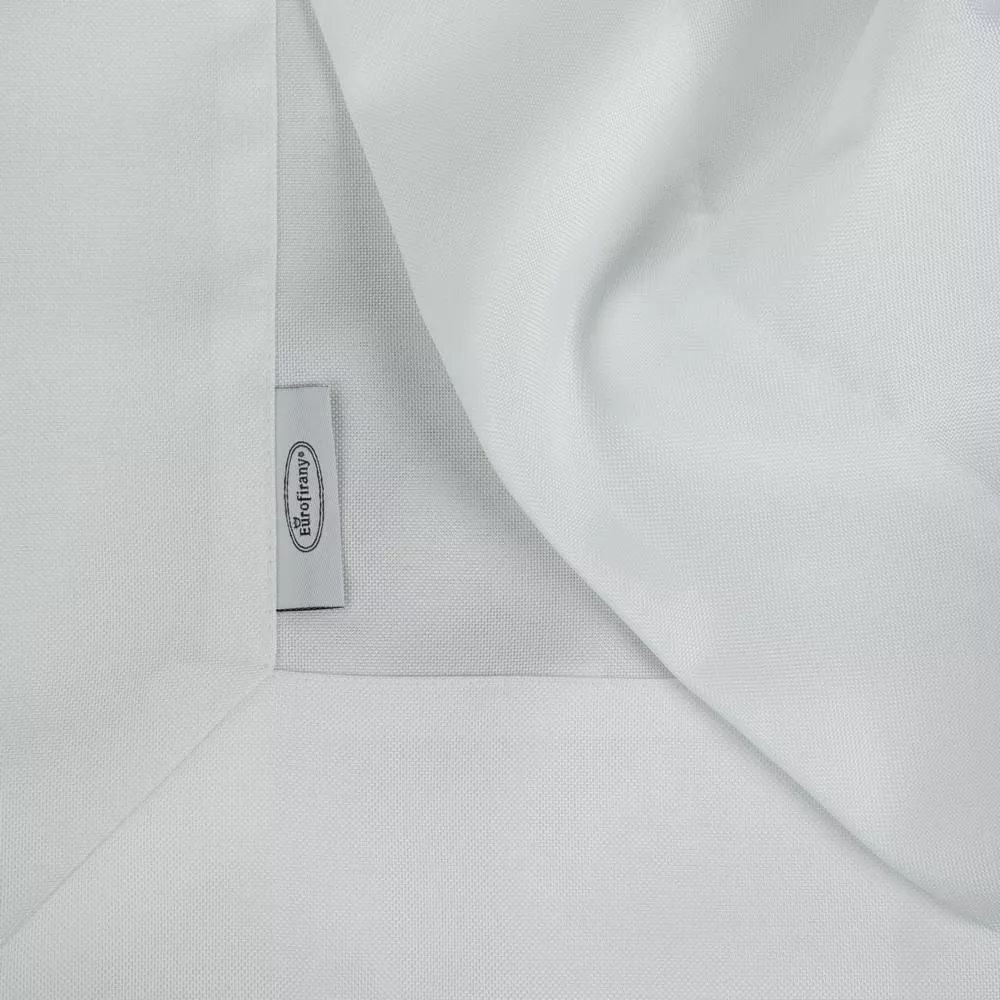 Obrus bieżnik 40x140 Aleksa biały z szeroką listwą Eurofirany